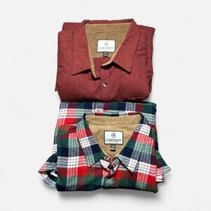 LOT OF 2 Legendary Whitetails Flannel Shirts Outdoor Wear Hunting Size 3XL